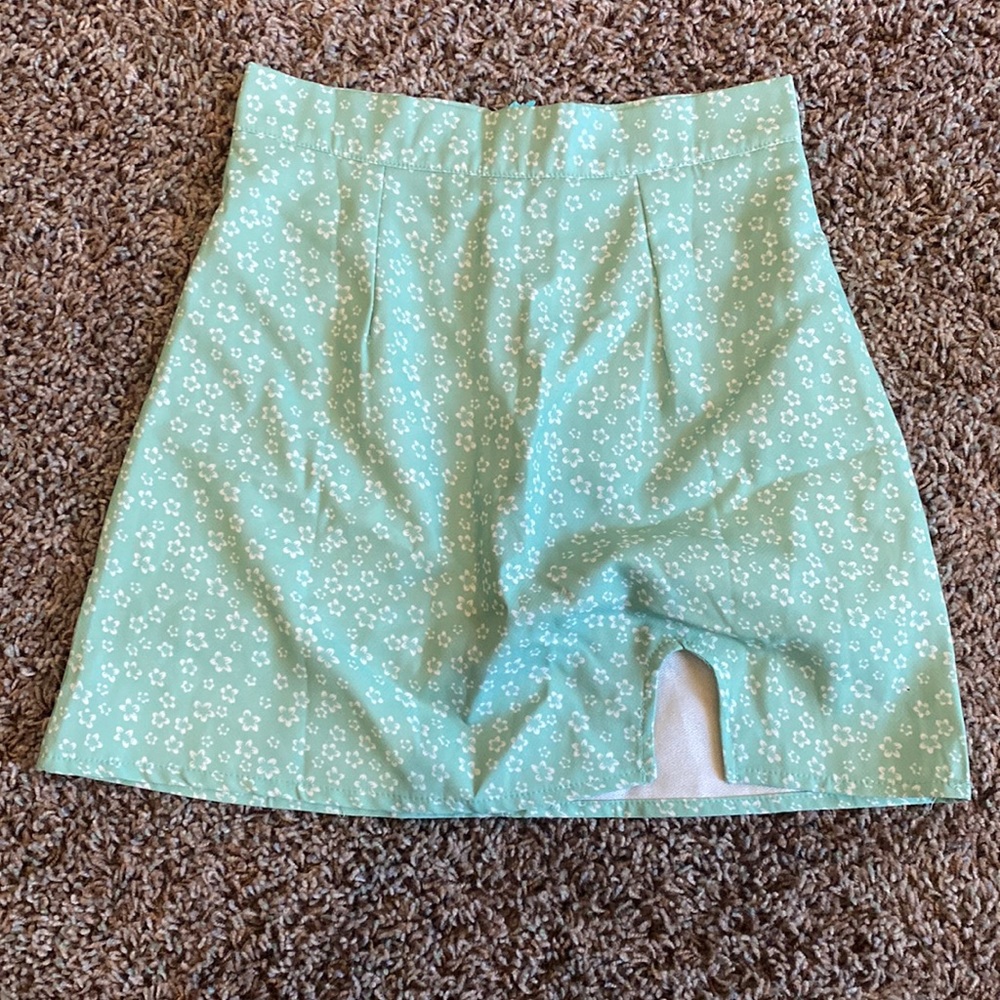 Small Skirt Teal w/white flowers